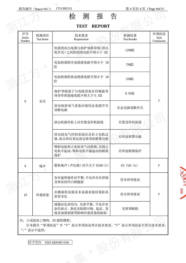 85型錐形同向雙螺桿鋁塑板擠出機(jī)經(jīng)過權(quán)威機(jī)構(gòu)檢測(cè)5.jpg